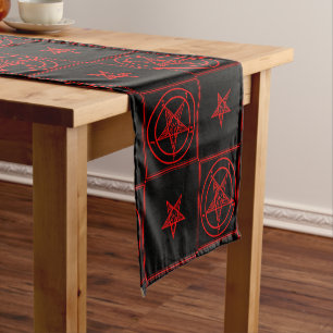 Baphomet Kurzer Tischläufer