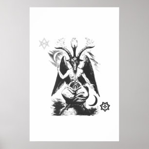 Baphomet mit heiligen Siegeln Poster