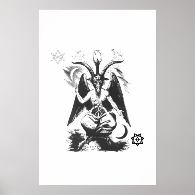 Baphomet mit heiligen Siegeln Poster (Vorne)