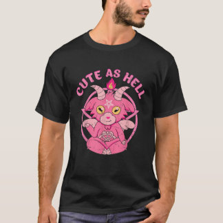 Baphomet Niedlich als Hell Esoteric Niedlich Satan T-Shirt