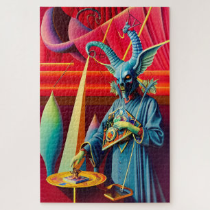 Baphomet nimmt die Köderfantasie Puzzle