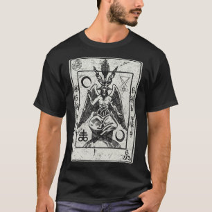 Baphomet Occult Satan Goat Head Devil Tarot Card T-Shirt