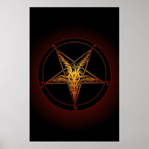 Baphomet Old Style Art Print Poster