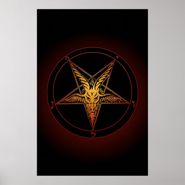 Baphomet Old Style Art Print Poster (Vorne)