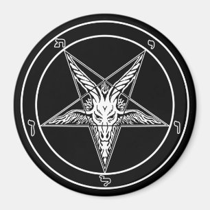 Baphomet Old Style Magnet - 3 Zoll