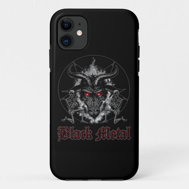 Baphomet Pentagram Black Metal Case-Mate iPhone Hülle (Rückseite)