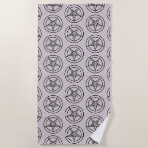 Baphomet Pentagram Lavender Satanic Strandtuch