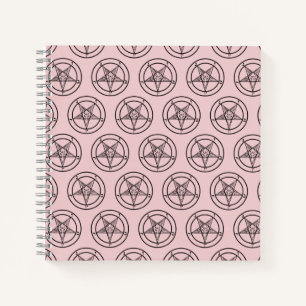 Baphomet Pentagram Pink Satanic Notizbuch