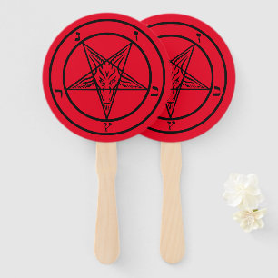 Baphomet Pentagram Satanic Fächer