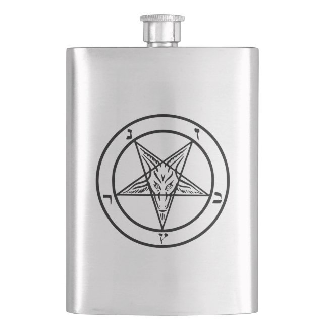 Baphomet Pentagram Satanic Flachmann (Vorderseite)