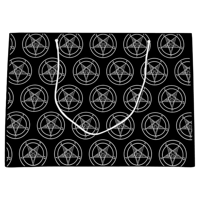 Baphomet Pentagram Satanic Große Geschenktüte (Vorderseite)