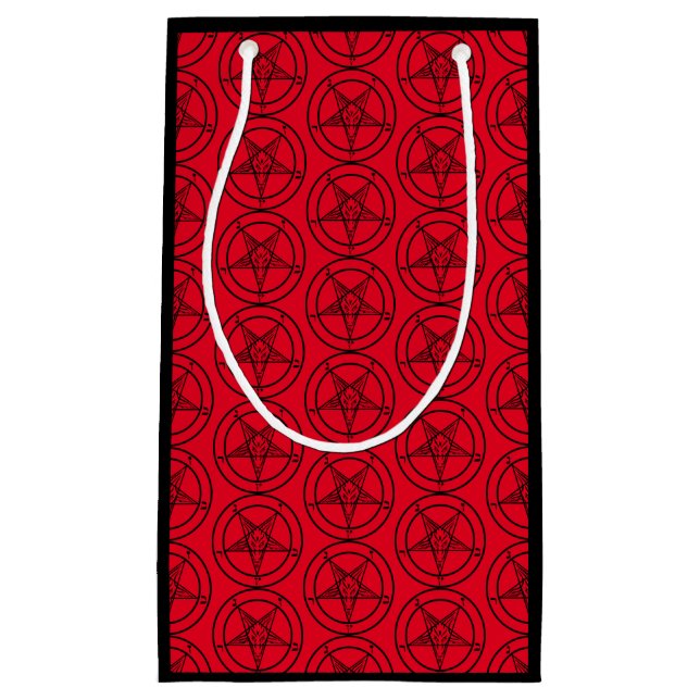 Baphomet Pentagram Satanic Kleine Geschenktüte (Vorderseite)
