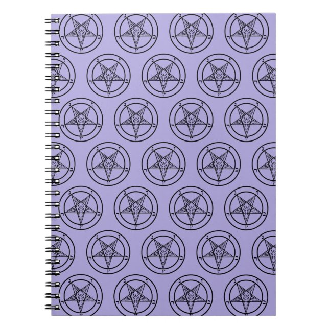 Baphomet Pentagram Satanic Notizblock (Vorderseite)