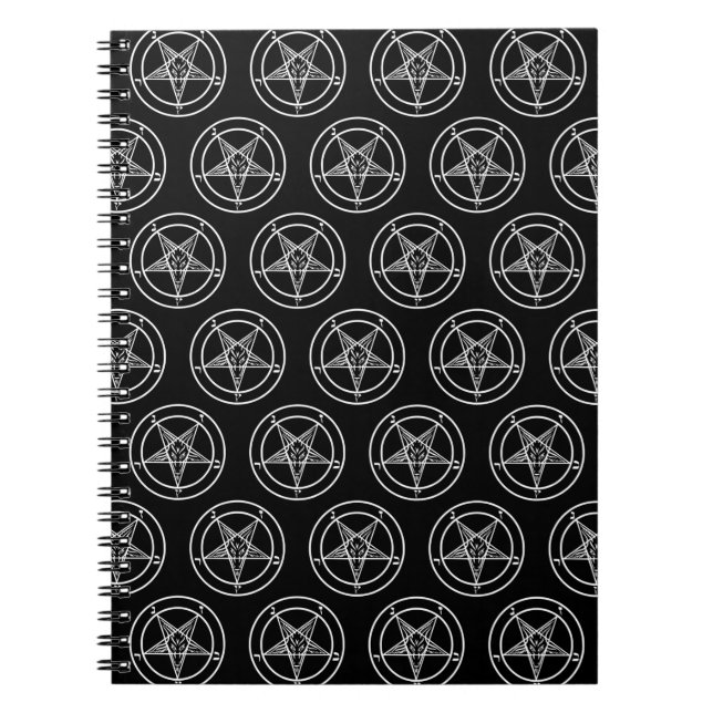 Baphomet Pentagram Satanic Notizblock (Vorderseite)
