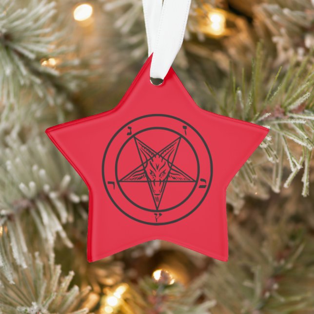 Baphomet Pentagram Satanic Ornament (Baum)