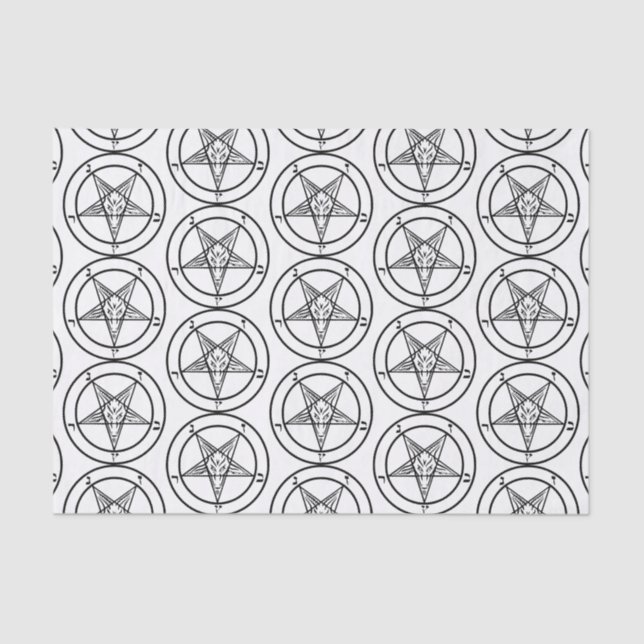 Baphomet Pentagram Satanic Seidenpapier (Vorderseite)