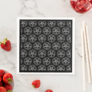 Baphomet Pentagram Satanic Serviette