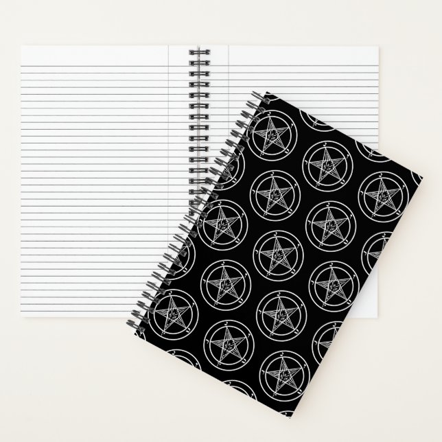 Baphomet Pentagram Satanic Spiral Notebook Notizbuch (Innen)