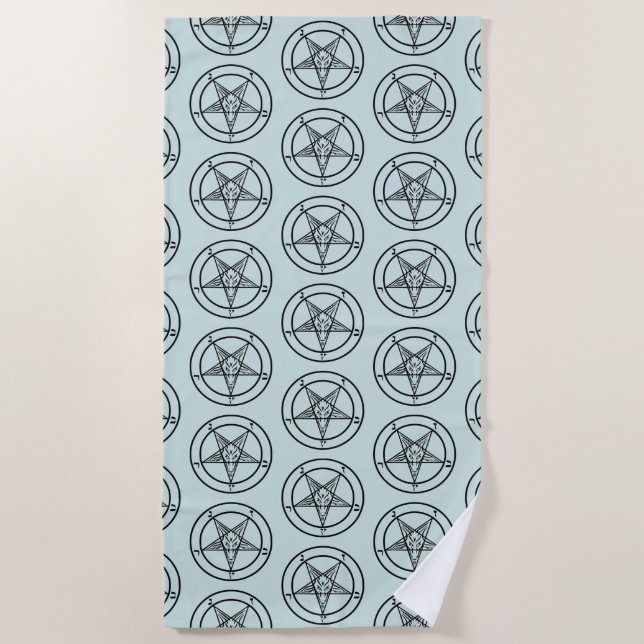 Baphomet Pentagram Strandtuch (Vorderseite)