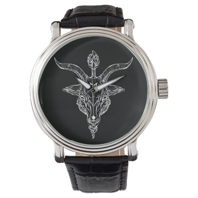 Baphomet Pentagram Watch Armbanduhr (Vorderseite)