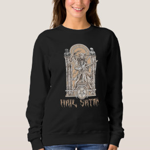 Baphomet Play Electric Gitarre Hail Satan Devil 66 Sweatshirt