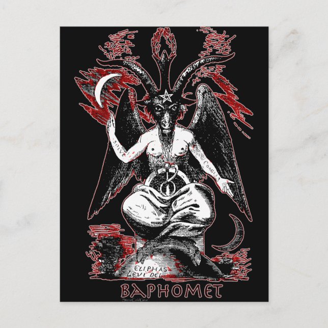 Baphomet Postkarte (Vorderseite)