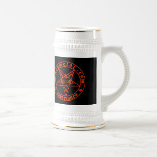Baphomet rotes Bier Stein Bierglas