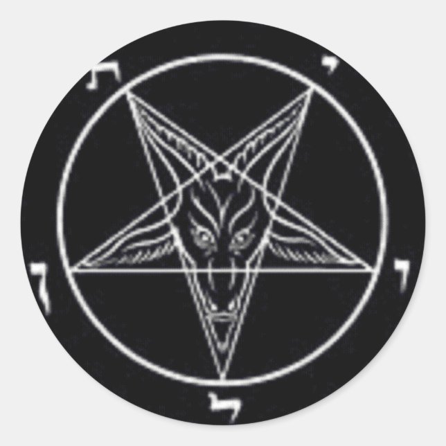 Baphomet Round-Aufkleber-Set Runder Aufkleber (Vorderseite)