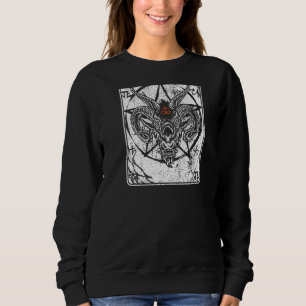 Baphomet Rückendruck Satan Antichrist Luzifer 666 Sweatshirt