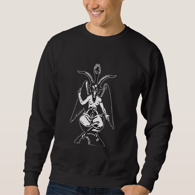 Baphomet - Satan Dämon Pan Lucifer 666 Böser Teufe Sweatshirt (Vorderseite)