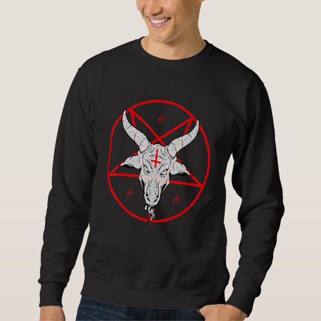 Baphomet Satan Lucifer Belzebu Sweatshirt (Vorderseite)