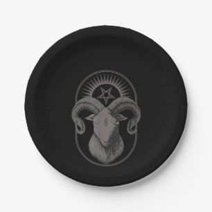 Baphomet Satan Occulan Satan Pappteller