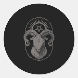 Baphomet Satan Occulan Satan Runder Aufkleber