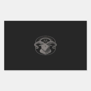 Baphomet Satan Occult Satanic Rechteckiger Aufkleber