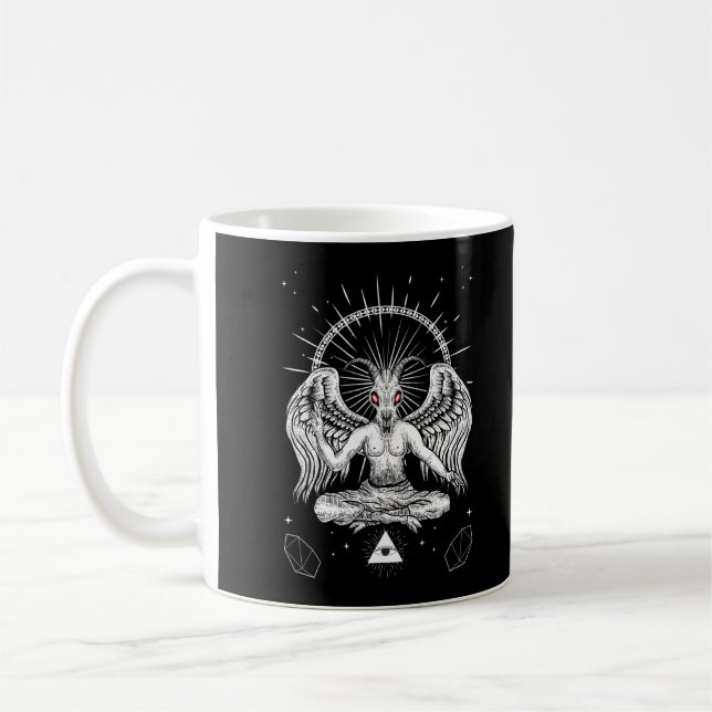 Baphomet Satanic Goat Wings Devil Goth Kaffeetasse (Links)