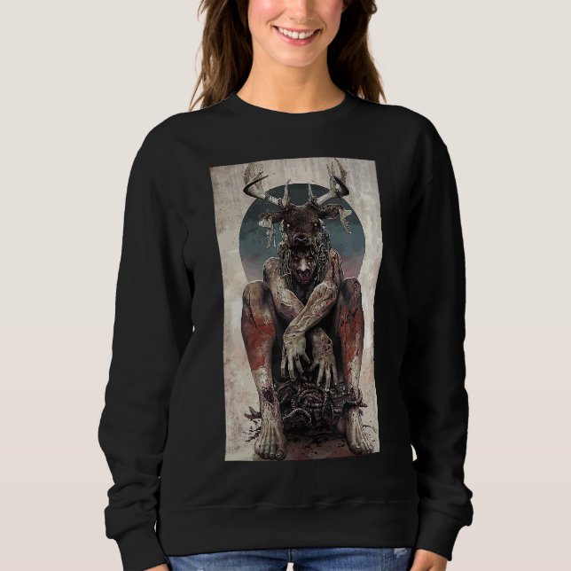 Baphomet Satanist Ziege Satanic Dark Evil 666 Sweatshirt (Vorderseite)