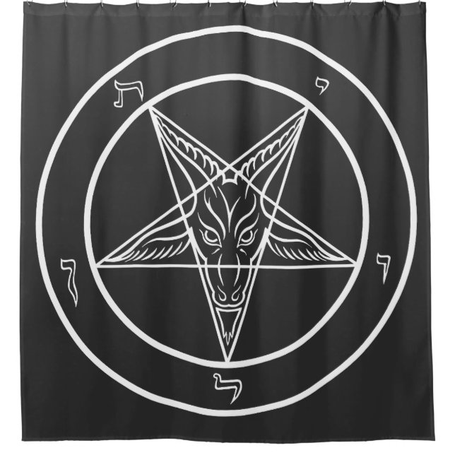Baphomet Sigil CoS 6' Ritualkammer-Vorhang oder Duschvorhang (Vorderseite)