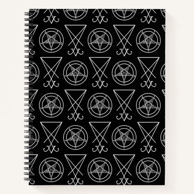 Baphomet & Sigil von Lucifer Notizbuch (Vorderseite)