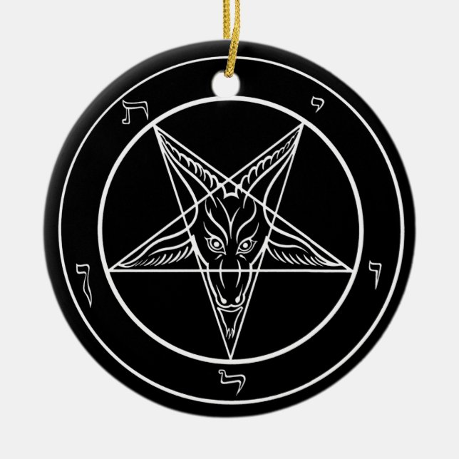 Baphomet Verzierung, Keramik Keramikornament (Vorne)