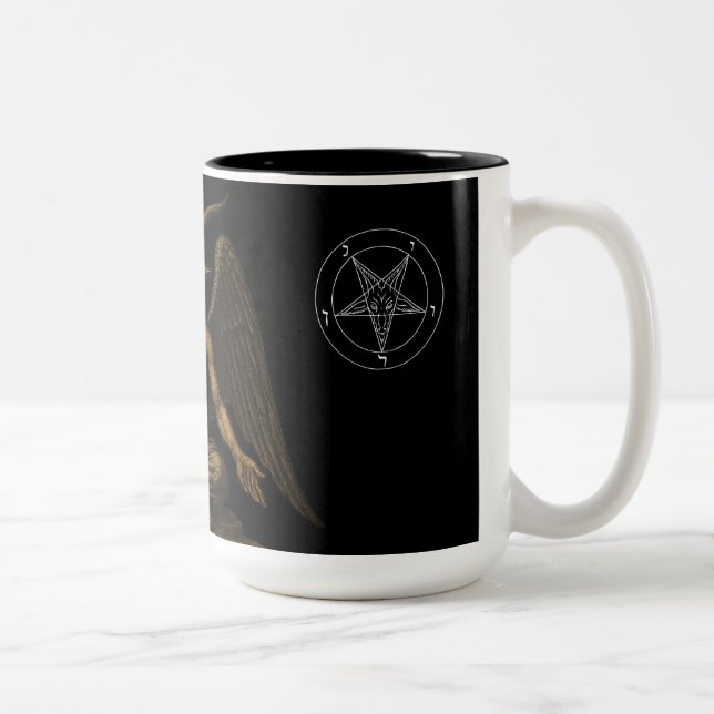 Baphomet Zweifarbige Tasse (Rechts)