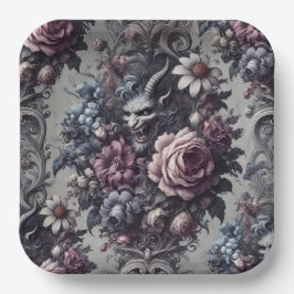 Baphomet's Bouquet - Gotische Blüte Pappteller