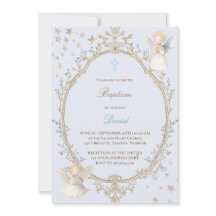Baptism baby boy Invitation