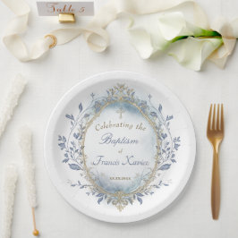 Baptism baby boy  pappteller