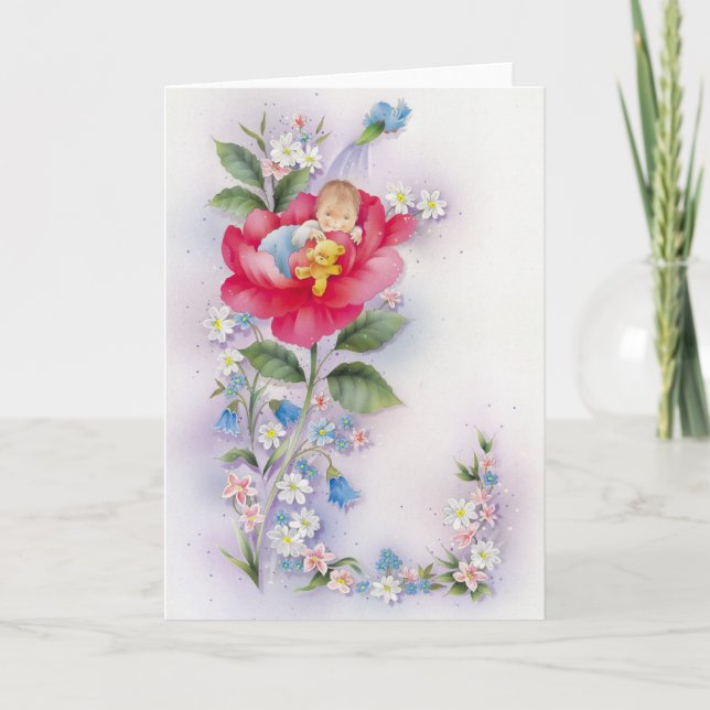 Baptism baby girl karte (Vorderseite)