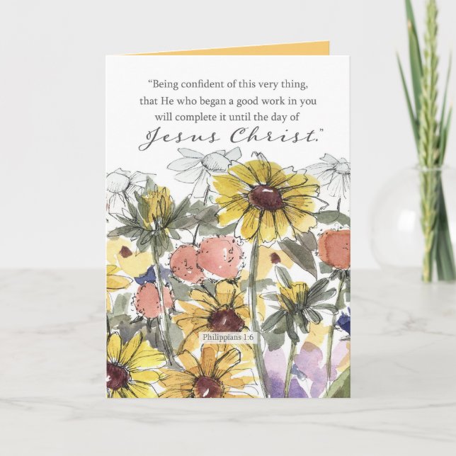 Baptism Congratulations Scripture Philippians   Karte (Vorderseite)