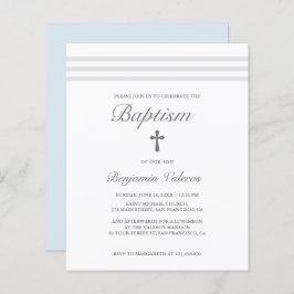 BAPTISM Elegantes gestreiftes graues blaues Kreuz-
