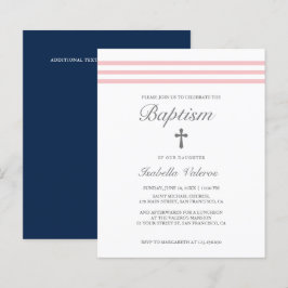 BAPTISM Elegantes gestreiftes pastellrosa Marinekr