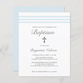 BAPTISM Elegantes gestricktes pastellblaues Kreuz