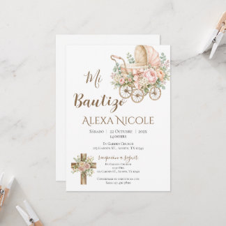 Baptism Invitation in Spanish Boho Einladung
