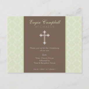 BAPTISM INVITE: oh so schön 3 Einladungspostkarte